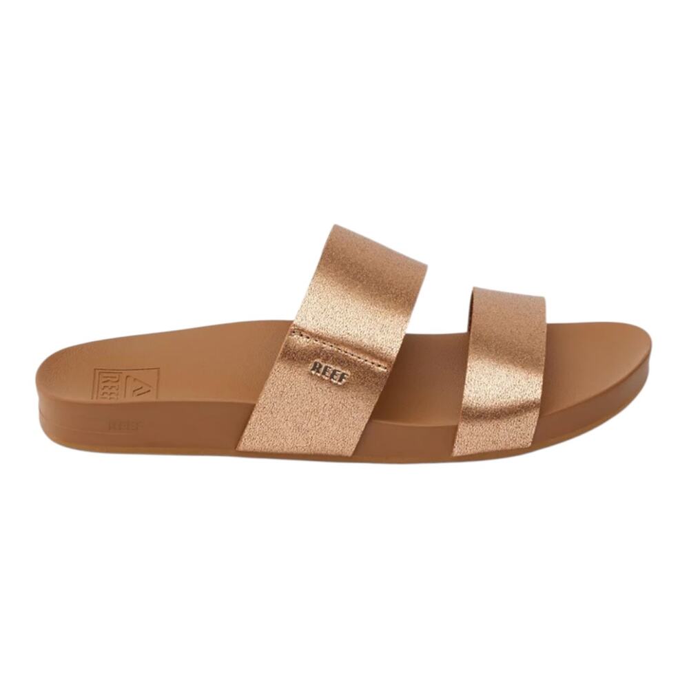 Reef Women's Metallic Rose Gold Double-Strap Slide Sandals - Picture 2 of 4